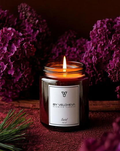 SANTAL - Luksusowa świeca zapachowa By Velcheva